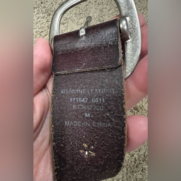 FOSSIL Belt Leather Floral Metal Embellished Embroidered Boho Women’s Size MED - Picture 3 of 9